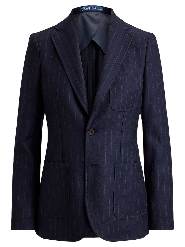 Stretch Wollen Blazer – Blauw