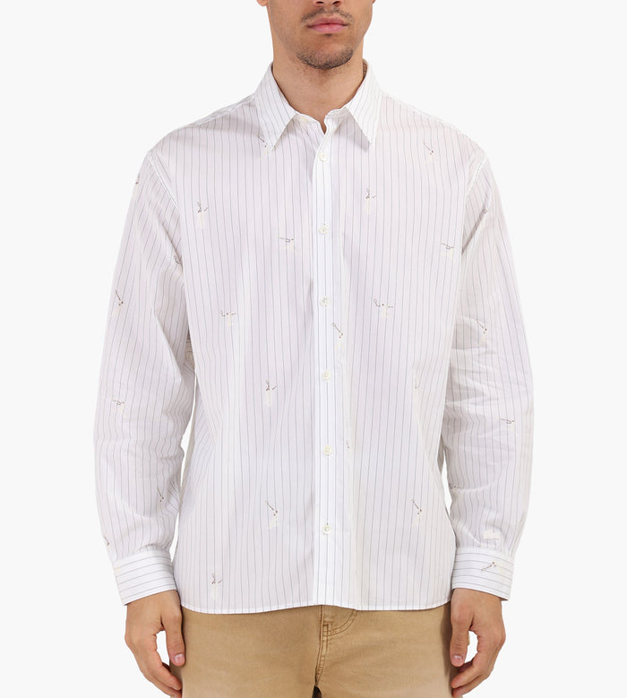 1HC2 Long Sleeve Woven Shirt Flour