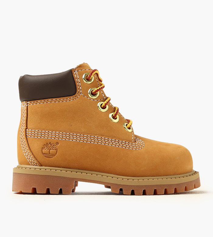 Premium 6 Inch Lace Up Kids Waterproof Boot Wheat