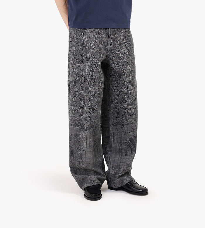 Denim Snake Oversized Jeans Denim