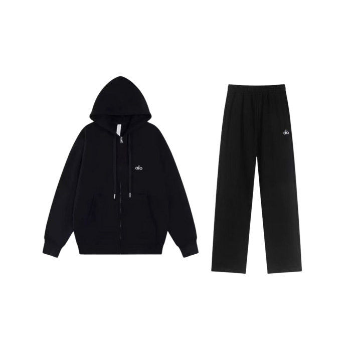 Accolade Hoodie met volledige ritssluiting Compelte set - Zwart