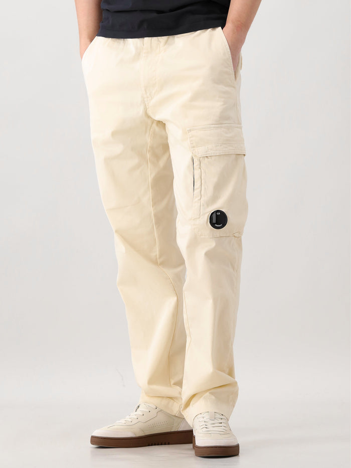 CP Company Cargo Broek Beige Stretch Sateen Regular