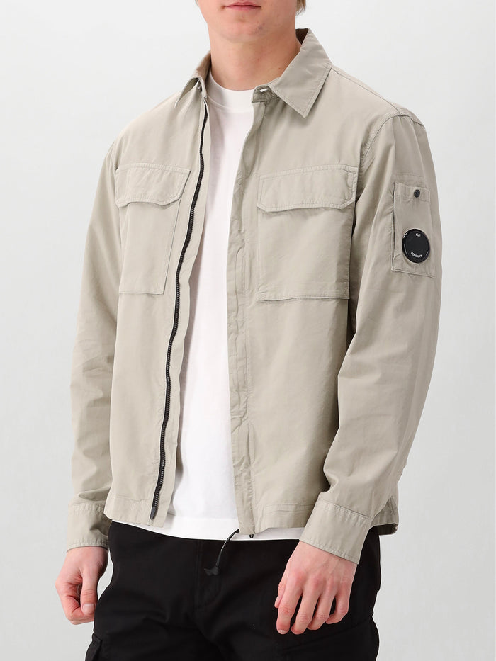 CP Company Overshirt Grijs Zipped Lens