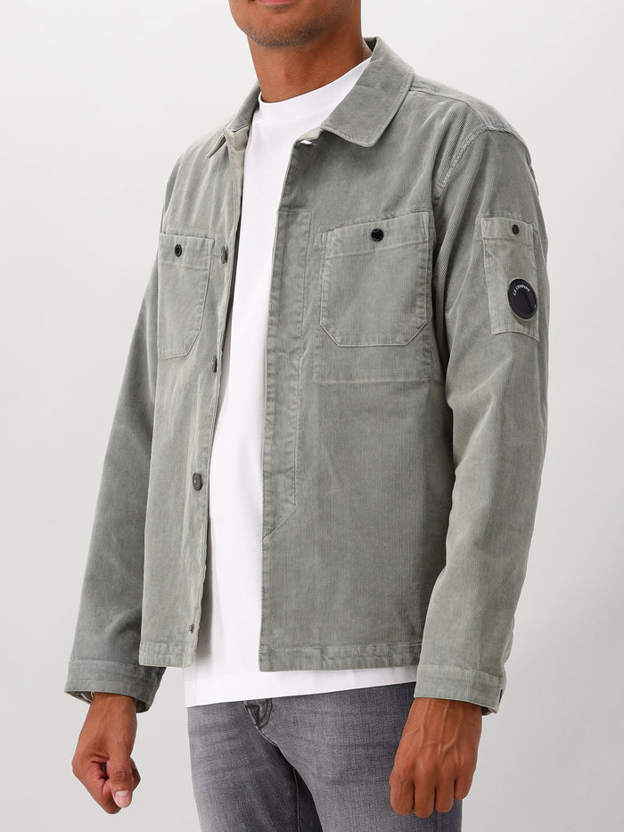 Overshirt Groen Corduroy Button