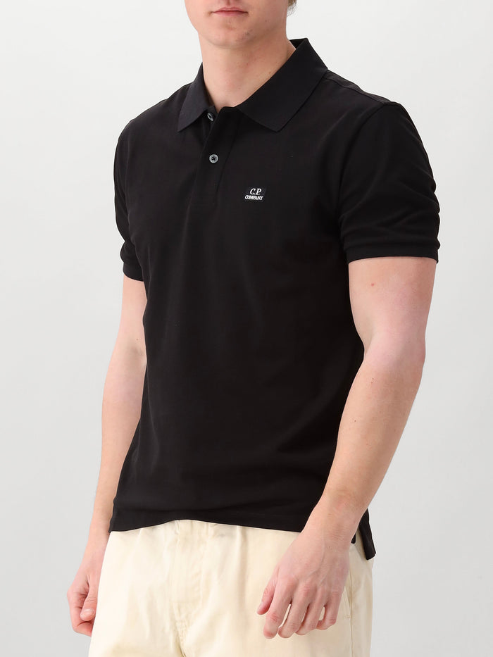 CP Company Polo Zwart Stretch Piquet