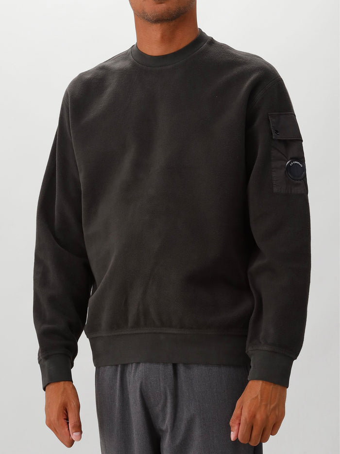 Sweater Donker Grijs Brushed Emberized Diagonal Flee