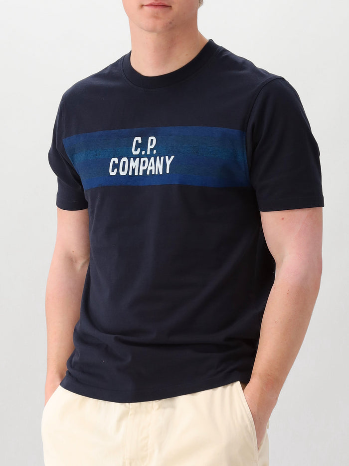 CP Company T-Shirt Blauw Striped