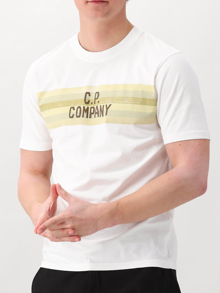 CP Company T-Shirt Wit Striped