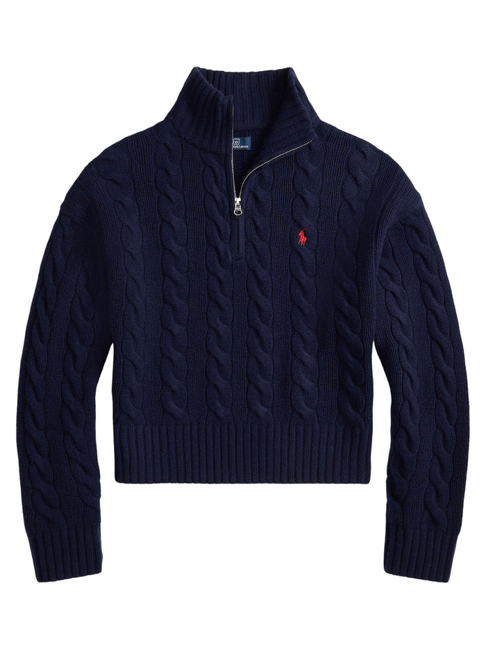 Cable-knit Trui – Blauw