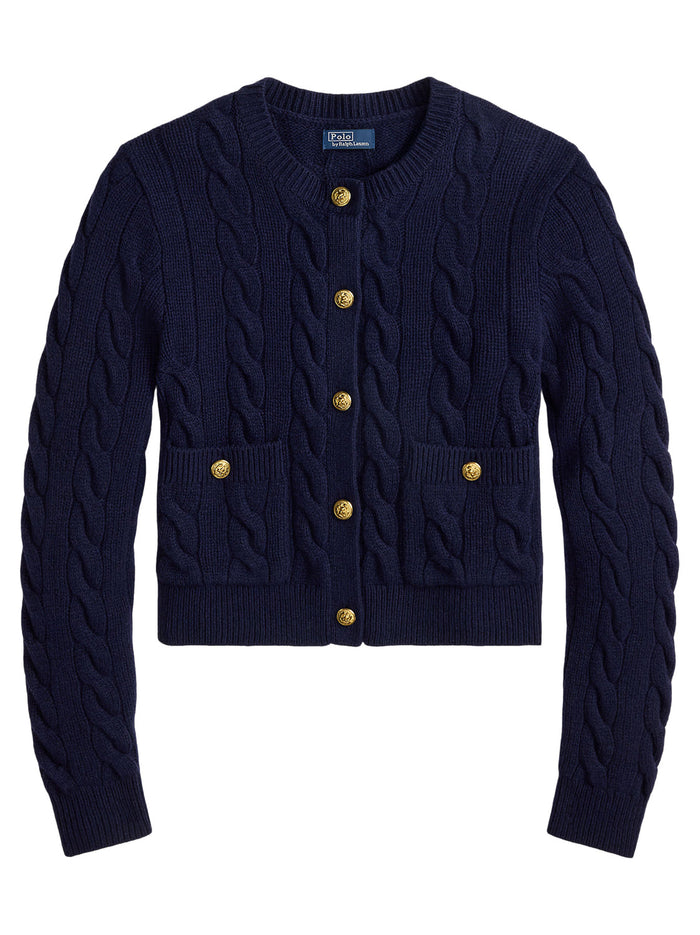 Kabelgebreid Vest – Blauw