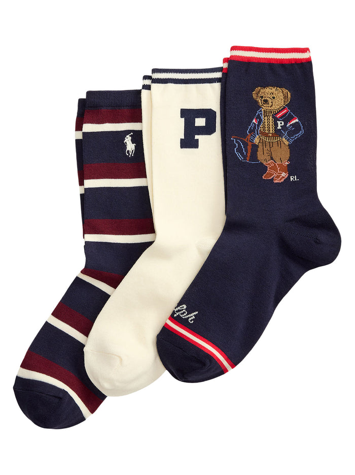 Polo Bear Striped Sokken 3-Pack