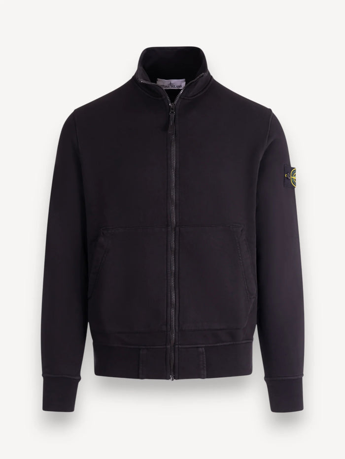 Cotton Fleece Track Jacket - Zwart